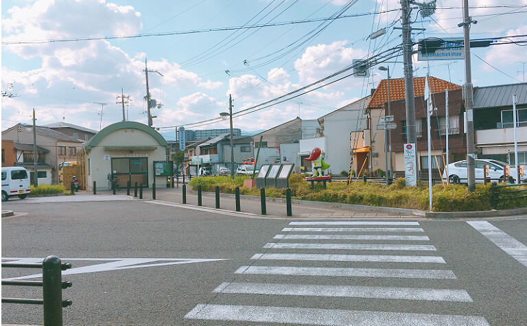JR向日町駅前の風景