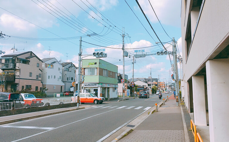 JR向日町駅北側の風景