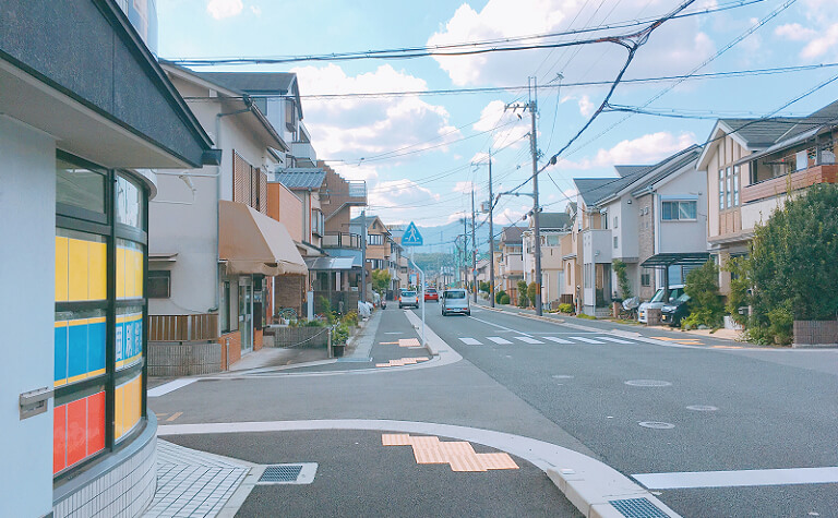 一本目の道の風景